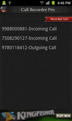 Call Recorder Pro android App screenshot 1